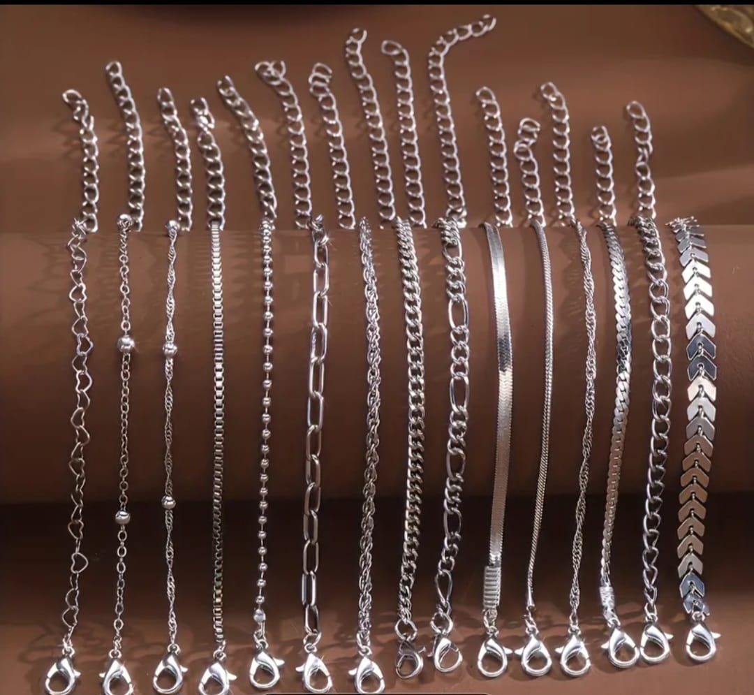 Set of 5 Stainless Steel Bangles