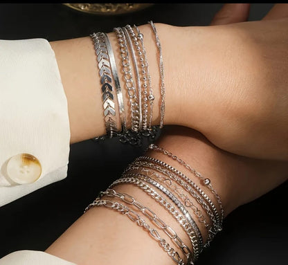 Set of 5 Stainless Steel Bangles